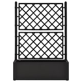 thumbnail of vidaXL Plantenbak hoog met latwerk en zelfbewateringssysteem antraciet