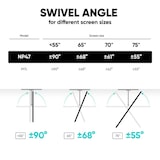 thumbnail of ONKRON Appendi TV a Muro per TV da 40-75 pollici, fino a 35 kg, Girevole e Inclinabile, VESA 400x400 mm, NP47-B Nero