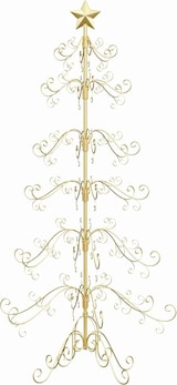 thumbnail of vidaXL Metall Weihnachtsbaum Gold 180 cm Pulverbeschichteter Stahl