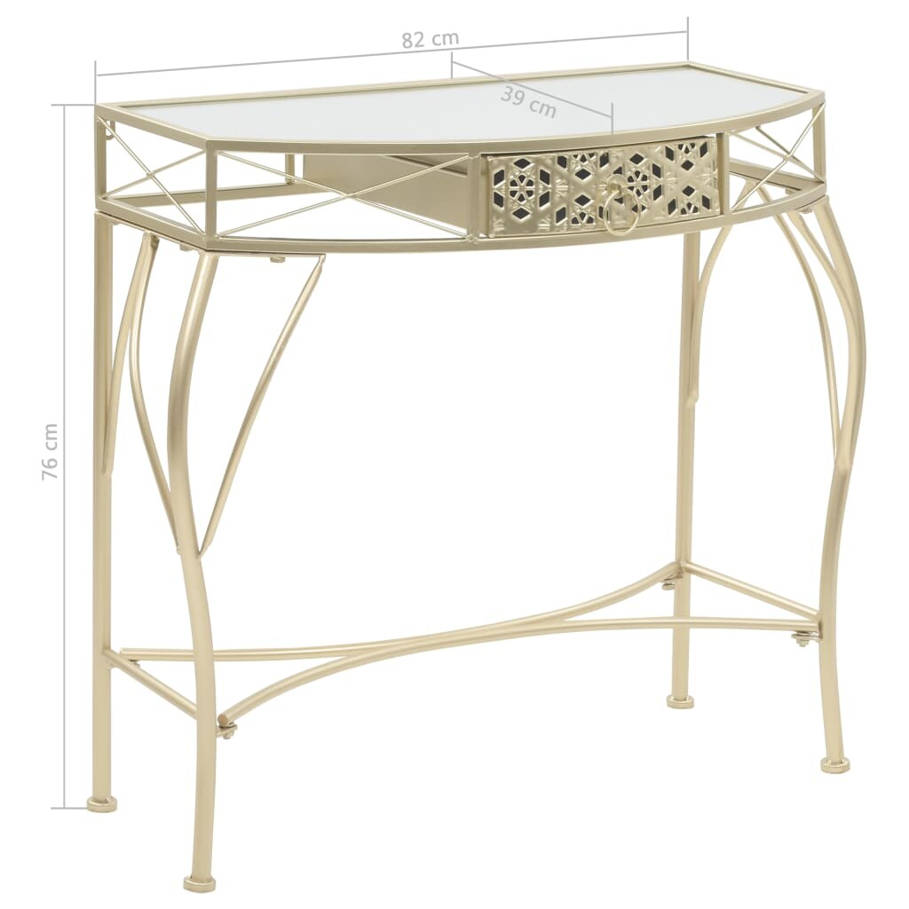 vidaXL Beistelltisch Französischer Stil Metall 82x39x76 cm : Farbe - Gold