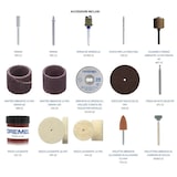 thumbnail of Utensile utensile per fresare multifunzione kit 25 accessori Dremel 3000 1/25 EZ WRAP