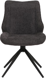 thumbnail of 2er-Set Esszimmerstuhl HWC-O48, Küchenstuhl, drehbar Auto-Return, Stoff/Textil Chenille (320g/m²) Öko-Tex ~ grau