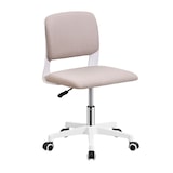 thumbnail of Ergonomischer Drehstuhl, gepolsterter Sessel, höhenverstellbar, für Schreibtisch, Zuhause oder Home Office – 47 x 72/84 cm, hellgrau