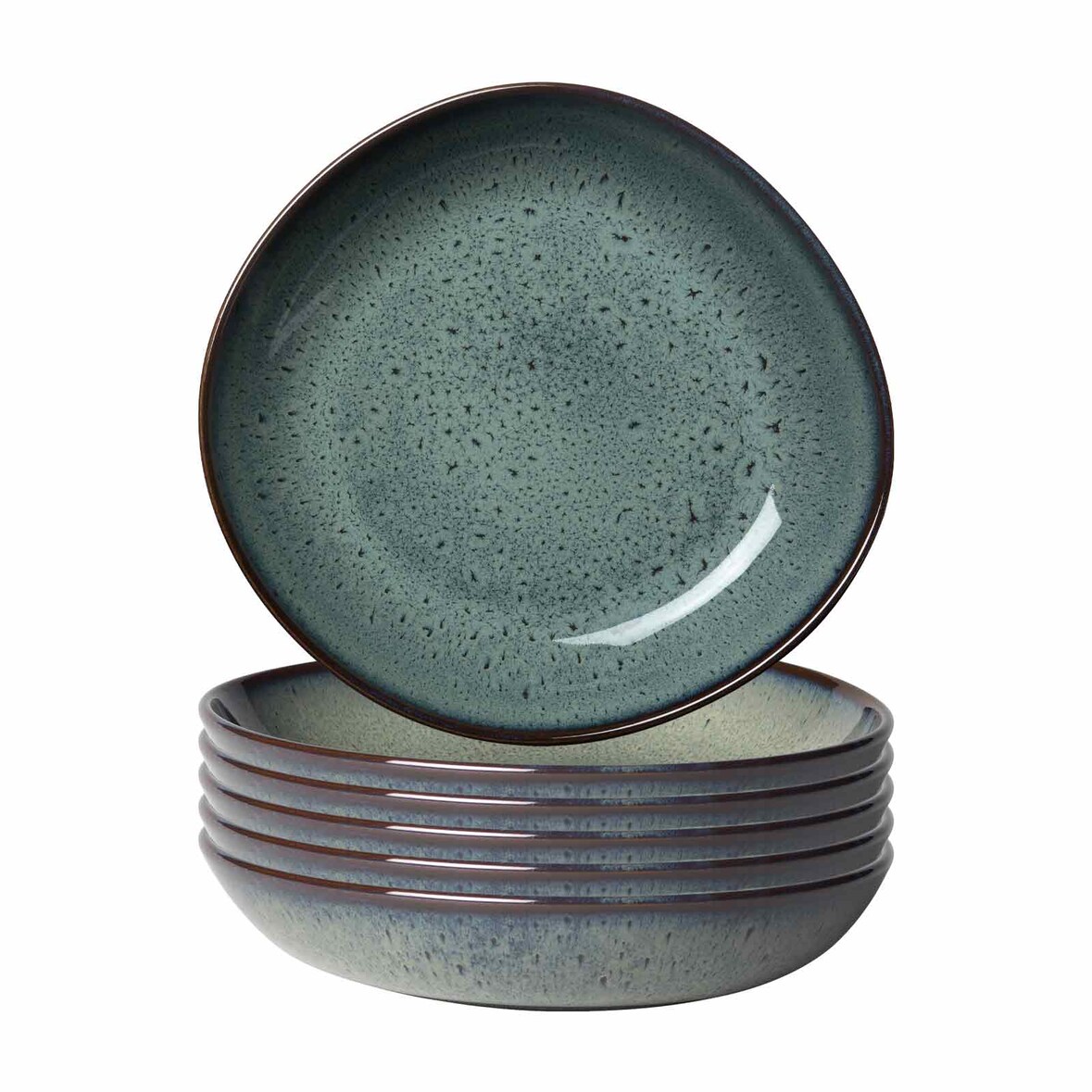 like. by Villeroy & Boch Lave gris Schale flach ø 21 cm 6er Set