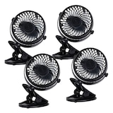 thumbnail of WellHome - Set di 4 ventilatori con clip 1200mAh colore Nero Ø13x17,5 cm
