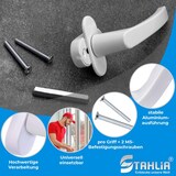 thumbnail of Fenstergriffe weiß 6 Stück Standard Aluminium Terassentürgriff außen Balkontürgriff Fenstergriffe
