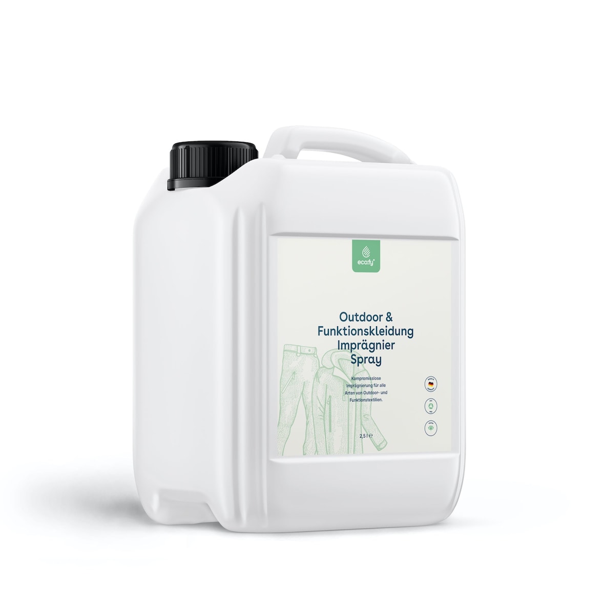 eco:fy Textiel Impregneermiddel Spray - 2.5l - waterdicht maken, impregneren, PFC-vrij