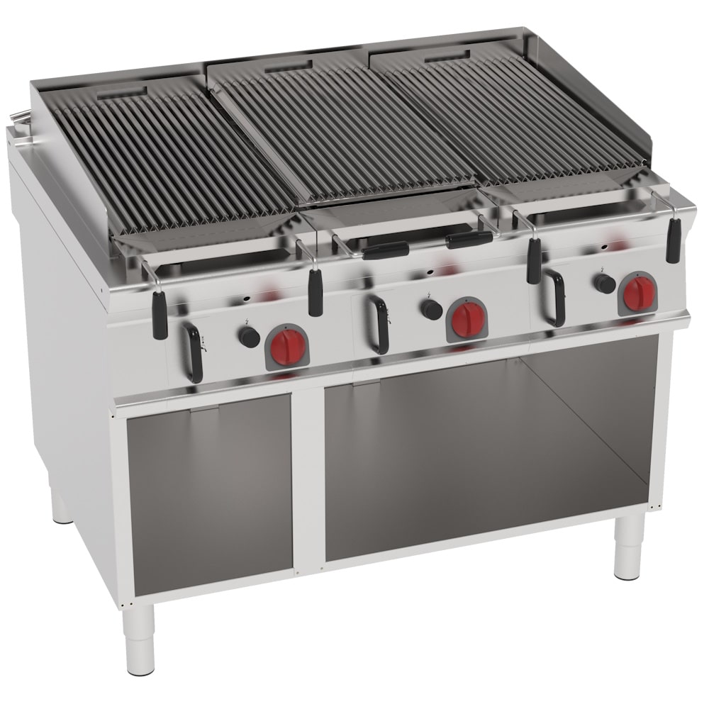 EURAST - Lavastein-gasgrill auf ständer - 1200x900x900 mm - 30 Kw - 47902313