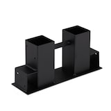 thumbnail of Relaxdays Holzstapelhilfe 4er Set, für Feuerholz, Kaminholzregal selber bauen, Brennholzstapelhalter, Metall, schwarz