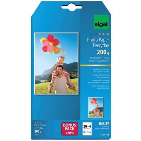 Inkjet Everyday Fotopapier 100 x150mm 200g 24 Blatt