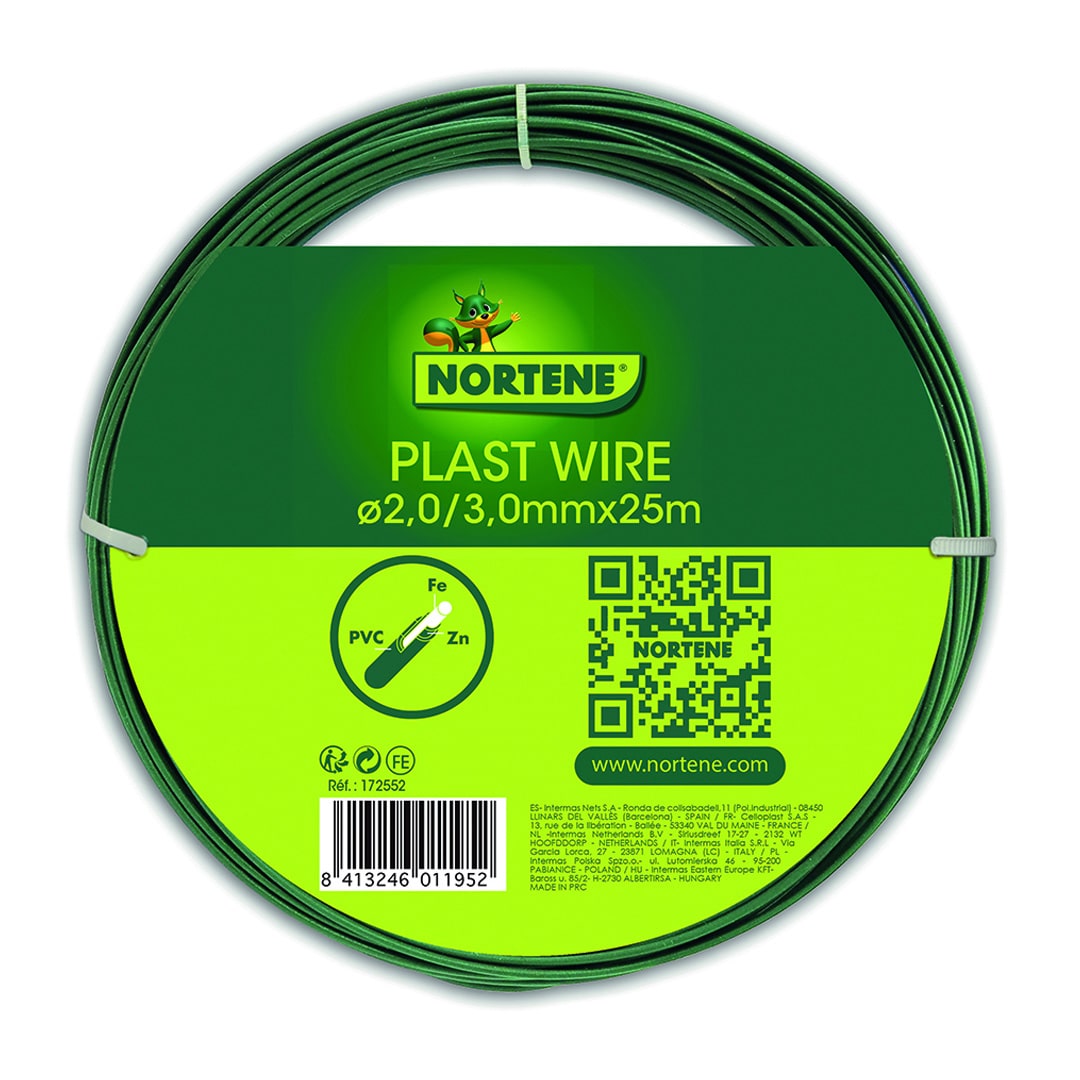 Alambre plastificado  PLASTWIRE 1,2mmx100m VERDE