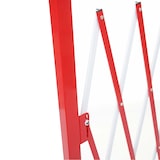 thumbnail of Griglia di protezione HWC-B34, griglia di protezione a forbice estensibile, alluminio rosso-bianco ~ altezza 153cm, larghezza 36-300cm
