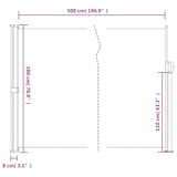 thumbnail of vidaXL Windscherm uittrekbaar 180x500 cm zwart
