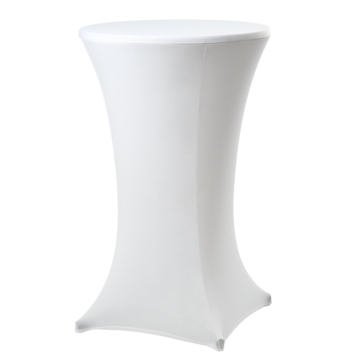 Stehtischhusse Stretch weiß Ø 80 cm Tischhusse