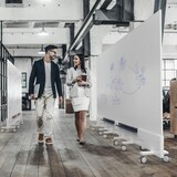 thumbnail of Magnetoplan Weißwandtafel Schreibtafel Infinity Wall Mobil - mit Rollen - 88x118cm - Rahmenlos - magnetisch