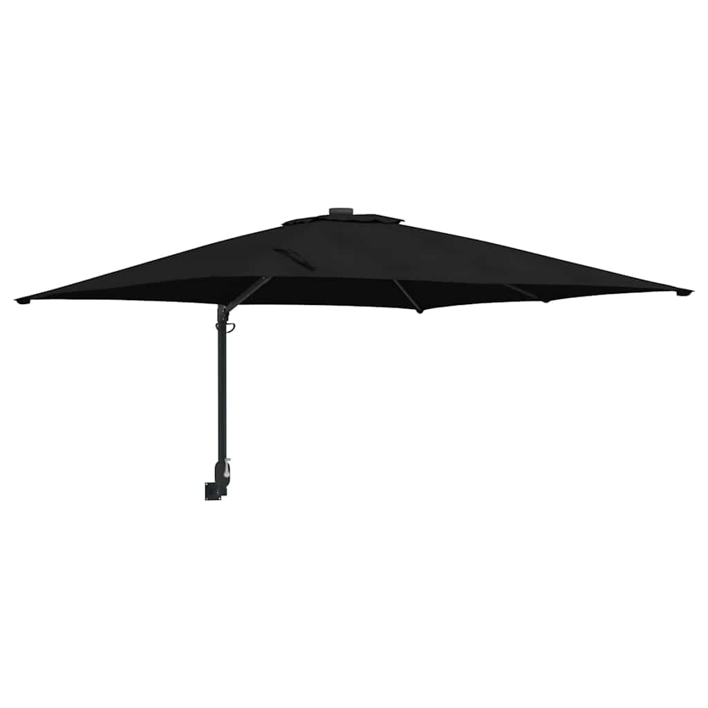 Helloshop26 - Moderner neigbarer Gartenschirm 248,5 x 247,5 x 160 cm für die praktische Terrasse aus schwarzem Polyester 02_0058640