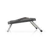 thumbnail of Repose-pied Ergonomique Métal Noir Bureau Ordinateur Télétravail Usage Non Intensif Nedis