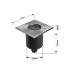 thumbnail of LED Bodenleuchte Edelstahl Eckig mit LED Leuchtmittel mit 6W LED Warmweiß
