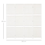 thumbnail of HOMCOM Biombo de 4 Painéis Dobrável Separador de Ambientes Divisor de Ambientes com Prateleiras 181x180cm Branco
