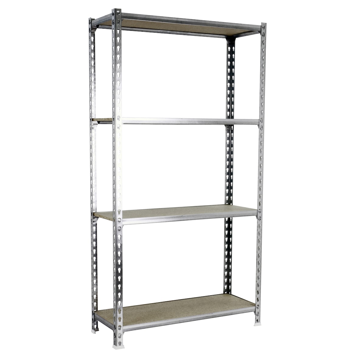 PROREGAL Schwerlastregal MID MULI | HxBxT 150x80x50cm | 4 Fachböden | Fachlast 150kg | Verzinkt | Lagerregal Kellerregal Werkstattregal Fachbodenregal