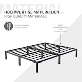 thumbnail of ML-Design Metallbett 160x200 cm Anthrazit | Stahlrahmen mit Lattenrost, robustes Doppelbett, Ehebett, Jugendbett, Gästebett