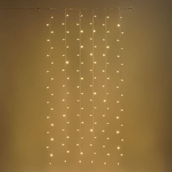 Rideau lumineux L1m H3m 180 LED blanc chaud prolongeable IP44 SMART Connect 31V Lotti