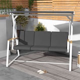 thumbnail of Outsunny Panchina da Giardino con Tettuccio Inclinabile Grigio Scuro