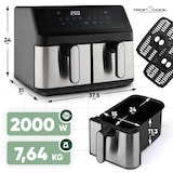thumbnail of Friteuse à air chaud Air fryer double panier 9L Inox  PC-FR1296H-Inox usage non-intensif Proficook