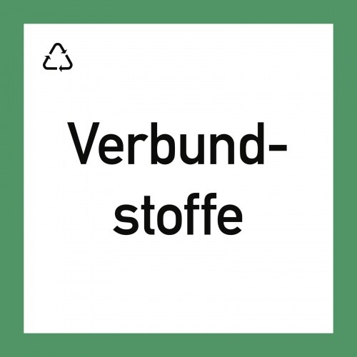 Wertstoffkennzeichnung "Verbundstoffe", Kunststoff, 300x300 mm