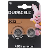 thumbnail of Duracell CR2032 Lithium Batterie 3 Volt mit bis zu 180mAh Kapazität 2er Blister