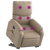 thumbnail of vidaXL Massagesessel mit Aufstehhilfe Elektrisch Cappuccino Kunstleder