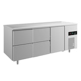 thumbnail of Gastro Edelstahl Kühltisch 1 Tür(rechts) 4 Schubladen 1865x700x850mm -2/+8°C 474L