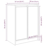 thumbnail of vidaXL Schuhschrank Sonoma-Eiche 57x34x76 cm Holzwerkstoff