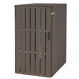 thumbnail of XL 1/2 WPC copertura per bidoni della spazzatura HWC-J28, contenitore per bidoni della spazzatura, aspetto legno metallo, estensibile ~ grigio