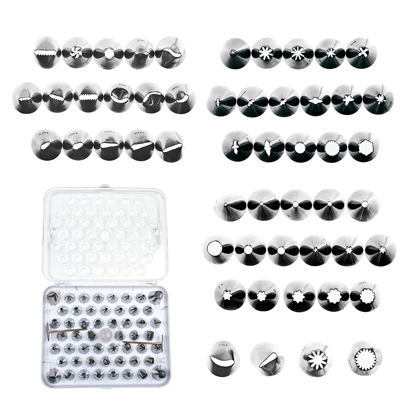 52 Boquillas acero inoxidable con adaptador universal formas variadas ARTIPAS