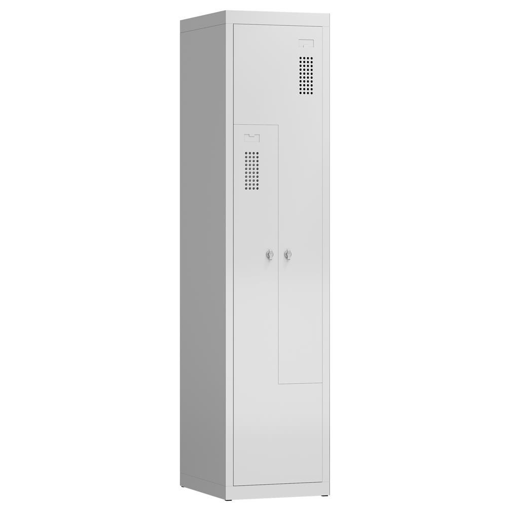 2er Z-Spind grau kompl. montiert Kleiderschrank Metallspind X-525100