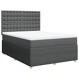 thumbnail of vidaXL Boxspringbett mit Matratze Dunkelgrau 160x200 cm Stoff