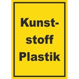 thumbnail of Kunststoff Plastik Mülltrennung Aufkleber mit Text A3 (297x420mm)