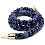 thumbnail of Stark cordon de soga trenzada CORDAG-B2 de diam 32 mm y anchura 1,5 mt de color azul obscuro  con gancho color oro