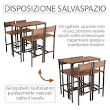 thumbnail of Set Table de bar et 4 tabourets modèle VENICE en noyer brun style moderne par Yelloo