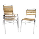 thumbnail of Chaises bistro frêne et aluminium Bolero (Lot de 4)