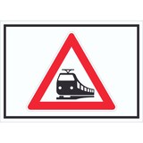 thumbnail of Schild Achtung Bahnübergang Symbol A4 (210x297mm)