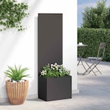 thumbnail of vidaXL Blumentopf mit dekorativem Paneel Schwarz 50 x 140 cm