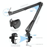 thumbnail of Microphone Studio Professionnel Kit Avec Bras Suspension Et Carte Son USB YONIS