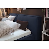 thumbnail of KAWOLA Bett CARLO Polsterbett Stoff dunkelblau 200x200cm