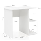thumbnail of Computertisch WL5.757 Weiß Schreibtisch 82 x 60 x 76 cm, Kleiner Laptop PC Tisch Büro ohne Rollen, Bürotisch mit Ablage, Arbeitstisch Klein Nähtisch