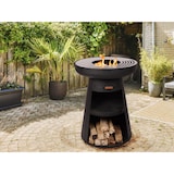 thumbnail of PURLINE Rundgrill mit runder Grillplatte und Grillrost aus schwarzem Stahl EFP55RB