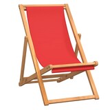 thumbnail of vidaXL Strandstuhl Klappbar Massivholz Teak Rot