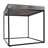thumbnail of Mesa auxiliar HWC-K71, mesa de centro mesa de centro, madera de paulownia certificada MVG metal 60x60x60cm ~ gris oscuro