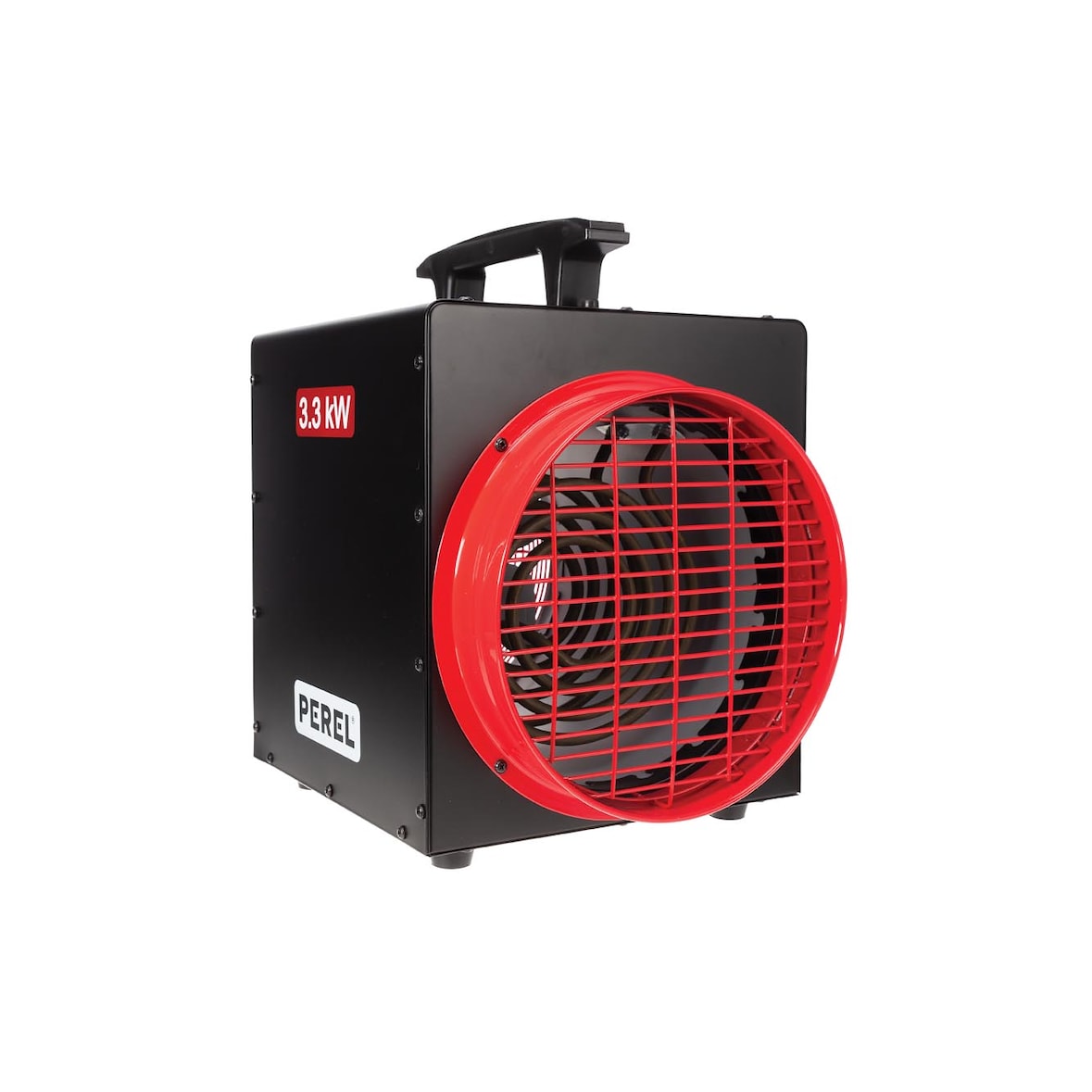 Perel Aquecedor elétrico com ventilador 3300 W, termóstato e função frio, IP24, proteção contra sobreaquecimento, portátil para oficina e garagem